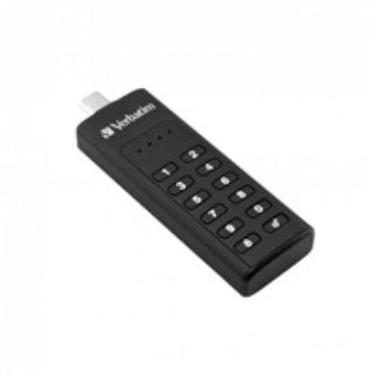 Obrázek VERBATIM USB C 3.1 Drive 128 GB - Keypad Secure (R: 160/ W: 150 MB/ s) GDP R