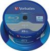 Obrázek VERBATIM BD- R SL Datalife (25- pack)Blu- Ray/ Spindle/ 6x/ 25 GB WHITE BLUE SURFACE