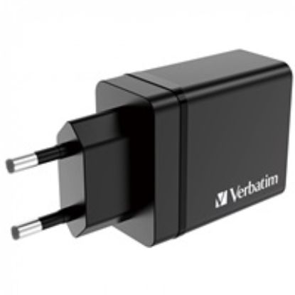 Obrázek VERBATIM Univerzální adaptér nabíječka CHR- 30EU2, 30 W, 1x USB- C, 3x USB černá