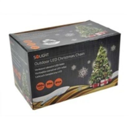 Obrázek Solight LED vánoční řetěz, 300 LED, 30m, přívod 5m, IP44, bílá