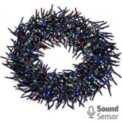 Obrázek Solight LED venkovní vánoční řetěz s dálkový ovládáním a zvukovým senzorem - Cluster, 576 LED