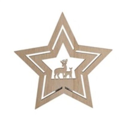 Obrázek Solight LED nástěnná dekorace vánoční hvězda, 24x LED, 2x AA