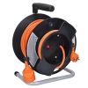 Obrázek Solight prodlužovací přívod na bubnu, 1 zásuvka, 25m, oranžový kabel, 3x 1, 5mm2