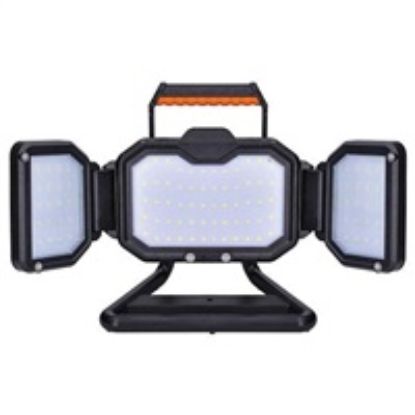 Obrázek Solight LED reflektor 30 W, přenosný, nabíjecí, 3000lm, oranžovo- černý