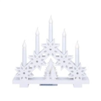 Obrázek Solight LED vánoční svícen s hvězdami, 30cm, 5x LED, 2x AA