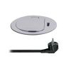 Obrázek Solight 1z + USB- C 20 W PD vestavná zásuvka, 2m, stříbrná