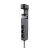 Obrázek Solight 3z + USB A+C přenosné stolní zásuvky, 2m, černá, USB rychlonabíječka 20 W PD