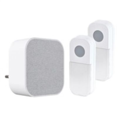 Obrázek Solight bezdrátový zvonek, 2 tlačítka, do zásuvky, 180m, bílý, learning code