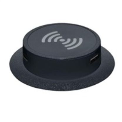 Obrázek Solight bezdrátová 15 W + USB A+C 20 W PD výsuvná nabíječka, černá