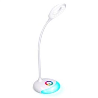 Obrázek Solight LED stolní lampička nabíjecí, 5 W, RGB podsvícení, stmívatelná, USB napájení