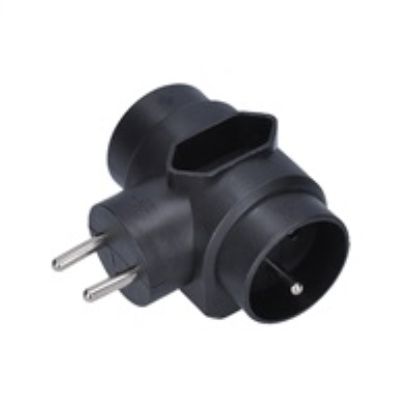 Obrázek Solight rozbočka, 2, 5A + 2x 10A, černá