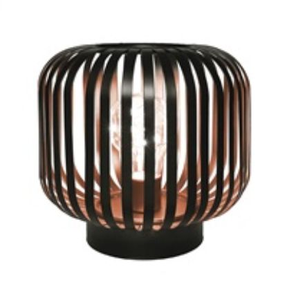 Obrázek Solight kovová oválná lucerna se žárovkou s micro LED, teplá bílá, měděná, 3xAA, 18cm