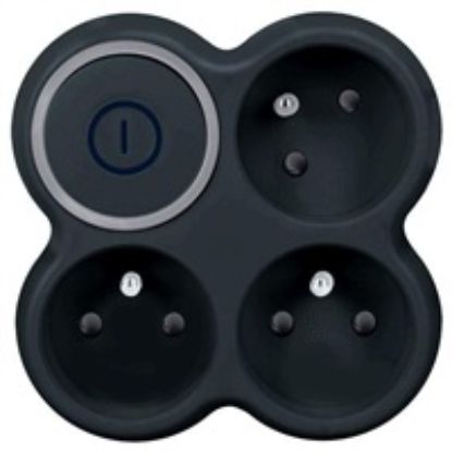 Obrázek Solight rozbočka, 3x 15A, černá, vypínač