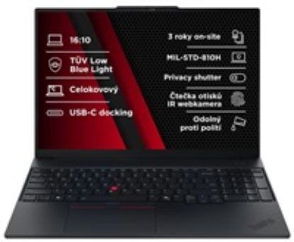 Obrázek LENOVO NTB ThinkPad E16 AMD G3 - Ryzen7 250, 16" WUXGA, 32 GB, 1 TBSSD, FHD+IRcam, W11P