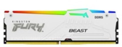 Obrázek KINGSTON DIMM DDR5 64 GB (Kit of 4) 5600MT/ s CL40 FURY Beast White RGB XMP