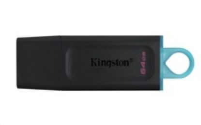 Obrázek Kingston Flash Disk 64 GB USB3.2 Gen 1 DataTraveler Exodia (Black + Teal)