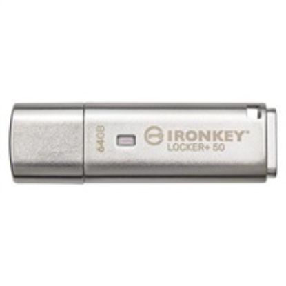 Obrázek Kingston Flash Disk IronKey 64 GB IKLP50 Locker+ 50 AES USB, w/ 256bit Encryption