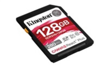 Obrázek Kingston SDXC karta 128 GB Canvas React Plus, UHS- II, U3, V60, R: 280/ W: 100MB/ s