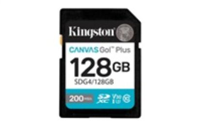 Obrázek Kingston SDXC karta 128 GB Canvas Go! Plus, R: 200/ W: 160MB/ s, Class 10, UHS- I, U3, V30