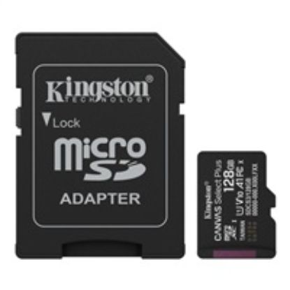 Obrázek Kingston MicroSDXC karta 128 GB Canvas Select Plus, U1, V10, A1, SD Adaptér