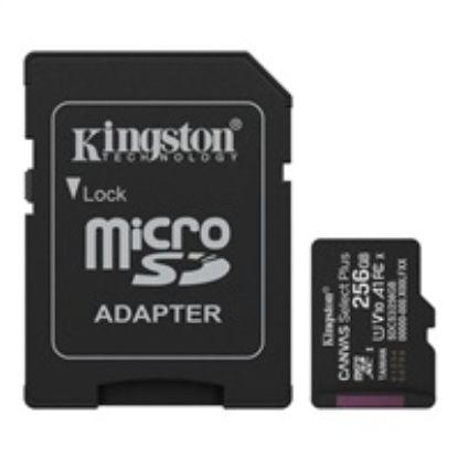 Obrázek Kingston MicroSDXC karta 256 GB Canvas Select Plus, U1, V10, A1, SD Adaptér