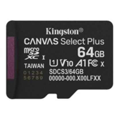 Obrázek Kingston MicroSDXC karta 64 GB Canvas Select Plus, U1, V10, A1