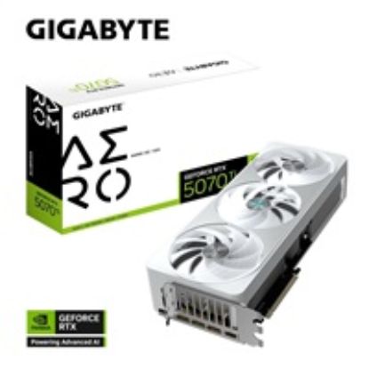 Obrázek GIGABYTE VGA NVIDIA GeForce RTX 5070 Ti AERO OC 16G, 16G GDDR7, 3xDP, 1xHDMI