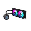 Obrázek GIGABYTE vodní chladič AORUS WATERFORCE X II 240, 2 x 120mm ARGB, LCD displej, LGA1851, AM5