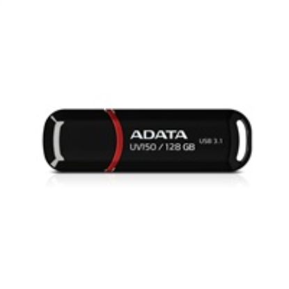 Obrázek ADATA Flash Disk 128 GB UV150, USB 3.1 Dash Drive (R: 90/ W: 20 MB/ s) černá