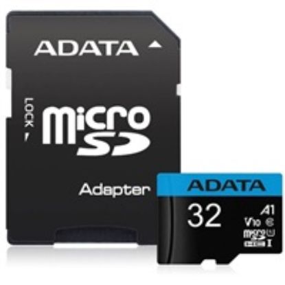 Obrázek ADATA MicroSDHC karta 32 GB UHS- I Class 10, A1 + SD adaptér, Premier