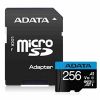 Obrázek ADATA MicroSDHC karta 256 GB UHS- I Class 10, Premier + adaptér