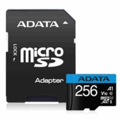 Obrázek ADATA MicroSDHC karta 256 GB UHS- I Class 10, Premier + adaptér