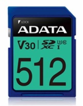 Obrázek ADATA SDXC karta 512 GB Premier Pro UHS- I U3 Class 10 (R: 95/ W: 60 MB/ s)