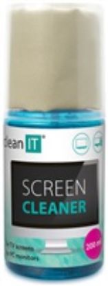 Obrázek CLEAN IT Čistící roztok na obrazovky 200ml s utěrkou ve víčku