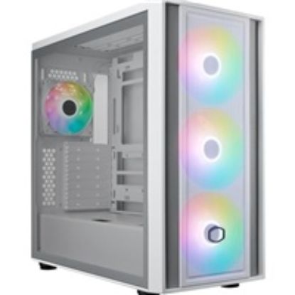 Obrázek Cooler Master case MasterBox 600, ATX, Průhledná bočnice, 3x 140mm ARGB Fan, 1x 120mm ARGB Fan, ARGB Hub, Bílá