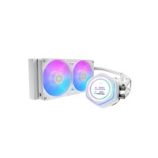 Obrázek Cooler Master vodní chladič MasterLiquid Atmos II LCD 240, 2 x 120mm, LGA1851, AM5, bílá