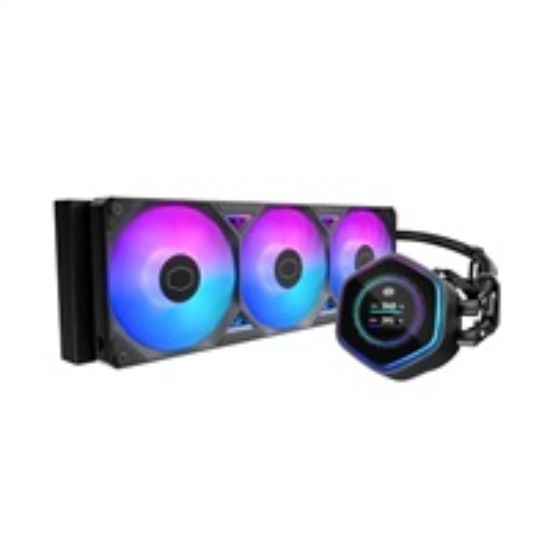 Obrázek Cooler Master vodní chladič MasterLiquid Atmos II LCD 360, 3 x 120mm, LGA1851, AM5, černá