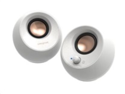 Obrázek Creative PEBBLE V3, stolní 2.0 reproduktory s USB- C a Bluetooth 5.0 - bílé