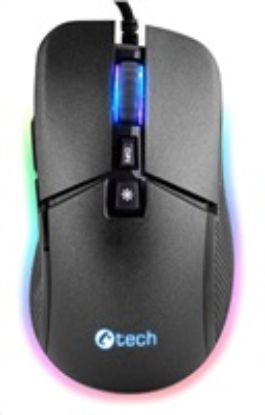 Obrázek C- TECH herní myš Dawn, casual gaming, 6400 DP I, RGB podsvícení, USB
