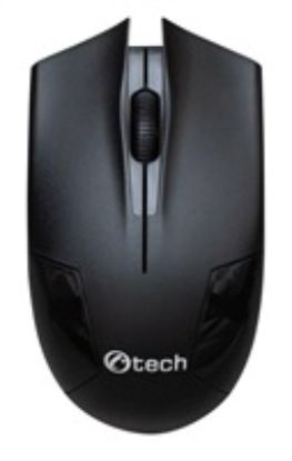Obrázek C- TECH myš WLM- 08, bezdrátová, 1200DP I, 3 tlačítka, USB nano receiver, černá