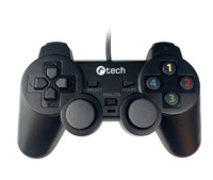Obrázek C- TECH gamepad Callon pro PC/ PS3, 2x analog, X- input, vibrační, 1, 8m kabel, USB