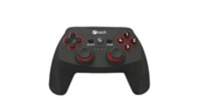 Obrázek C- TECH Gamepad Khort pro PC/ PS3/ Android, 2x analog, X- input, vibrační, bezdrátový, USB