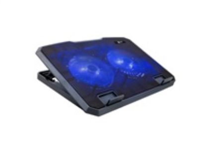 Obrázek C- TECH chladící podložka pod NTB CLP- 140, 15, 6", 2x 140mm, 2x USB, modré podsvícení