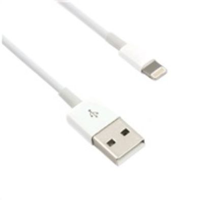 Obrázek C- TECH kabel USB 2.0 Lightning (IP5 a vyšší) nabíjecí a synchronizační kabel, 1m, bílý