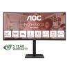 Obrázek AOC MT 34" CU34E4CV - 3440 x 1440, VA, 120 Hz, HDR10, 2xHDMI, DP, USB hub, USB- C, RJ45, repro, Zakřivený