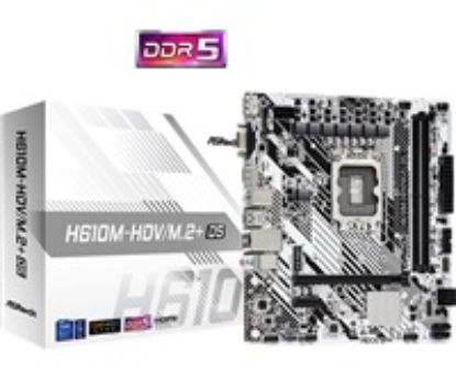Obrázek ASRock MB Sc LGA1700 H610M- HDV/ M.2+ D5, Intel H610, 2xDDR5, 1xDP, 1xHDMI, 1xVGA, mATX