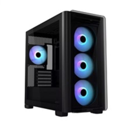 Obrázek ASUS case A23 PLUS TG ARGB, Mini Tower, průhledná bočnice, 4 x 120mm ARGB Fan, černá