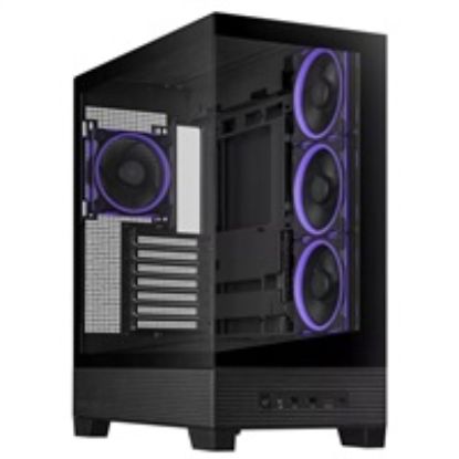 Obrázek ASUS case A31 PLUS TG ARGB, Mid Tower, Průhledná bočnice, 4 x 120mm ARGB Fan, ARGB Hub, černá