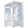 Obrázek ASUS case A31 PLUS TG ARGB, Mid Tower, Průhledná bočnice, 4 x 120mm ARGB Fan, ARGB Hub, bílá