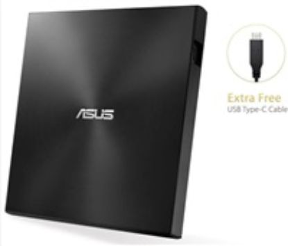 Obrázek ASUS DVD ZenDrive SDRW- 08U9M- U BLACK, External Slim DVD- RW, USB Type- C/ Type- A, M- DISC